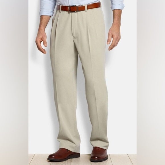NWT Tommy Bahama new st Thomas flat front silk cotton pant trousers abbey stone